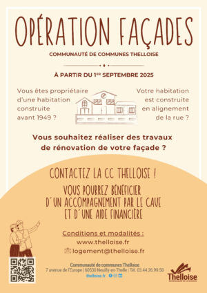 Opération façades – Communauté de communes Thelloise à partir du 1er septembre 2025